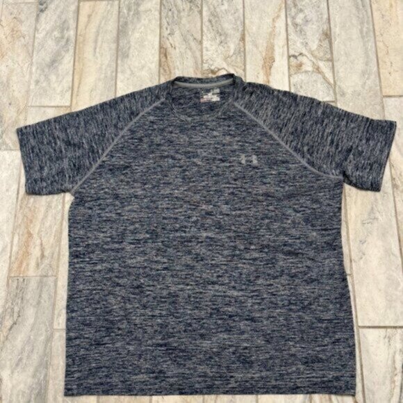Under Armour men's XL navy/gray Heatgear drifit loose fit t-shirt - Picture 1 of 5